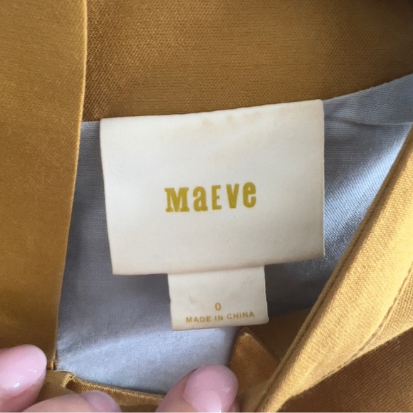 Maeve Gold Silk Sheath Mini Dress - Picture 3 of 5